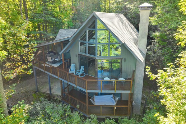 Brevard Vacation Rental | 3BR | 3BA | 2,450 Sq Ft | 3 Steps to Enter