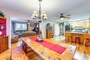 Dining Area | 2-Story Home | Open Floor Plan | Central A/C & Heating
