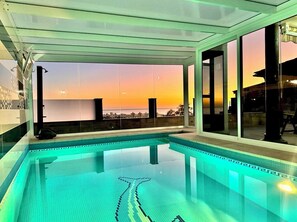 View from the pool by the night. ) 