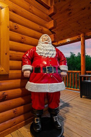 Santa will greet you as you arrive!