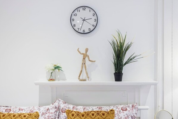 Round Clock in Bedroom
