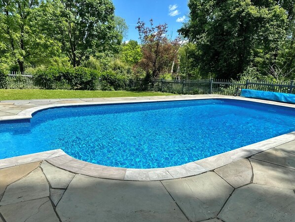 Heated salt water pool, open mid May through September.