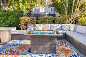 Sit, relax and enjoy this beautiful peaceful yard.