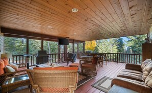 The BBQ grill is also propane-operated and available for your use.