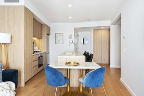 Share sumptuous meals with the family in this cozy dining area