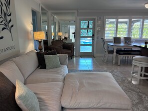 Dining room seats eight