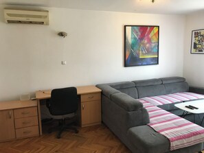 Living room. There is also an ethernet connection for optical internet