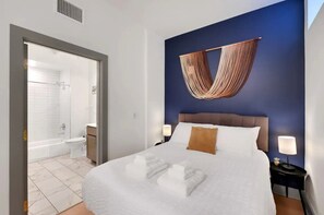 Rest and recharge in our cozy, inviting queen-sized bed!
