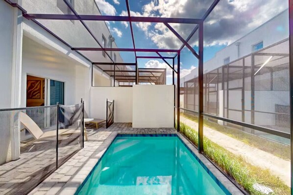 Relax and splash in your own fully fenced, private pool—an oasis just steps away.