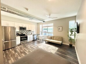 A great space to cook, snack, or just enjoy a glass of wine.