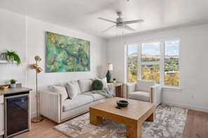 Stunning views of the Capitol, the mountains and the downtown skyline from the comfort of your top floor luxury space!