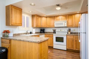 Fully stocked kitchen with everything you will need.