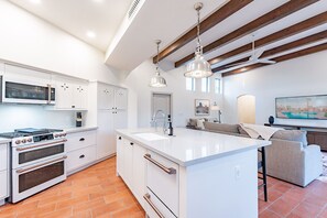 All the amenities included plus a new oven, microwave and dishwasher