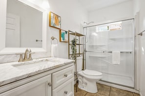 Feel the relaxation set in as you freshen up in a heated bathroom, with all the little extras you need for a comfortable stay.