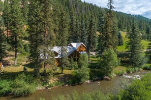This luxury cabin has private river access to the West Dolores River.