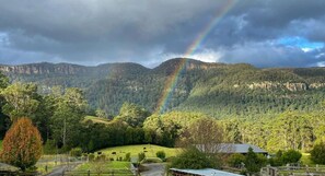 Rainbows over the landscape at Amaroo