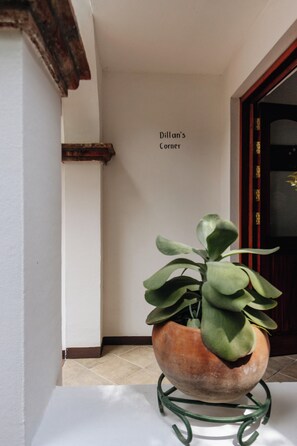 Join us in Dylan's Corner at Bule Villas- name for our grand-nephew. 