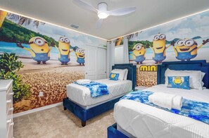 This Minions-themed bedroom is so fun!