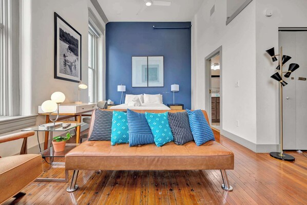 Bright and airy living space for your sweet stay!