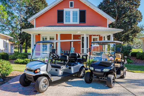 Two Golf Carts with Home