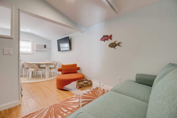 Living Room with Full Sleeper Sofa