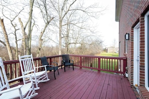 Large deck with outdoor seating