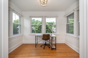 Working remotely? Catch up on emails with a view in the office nook