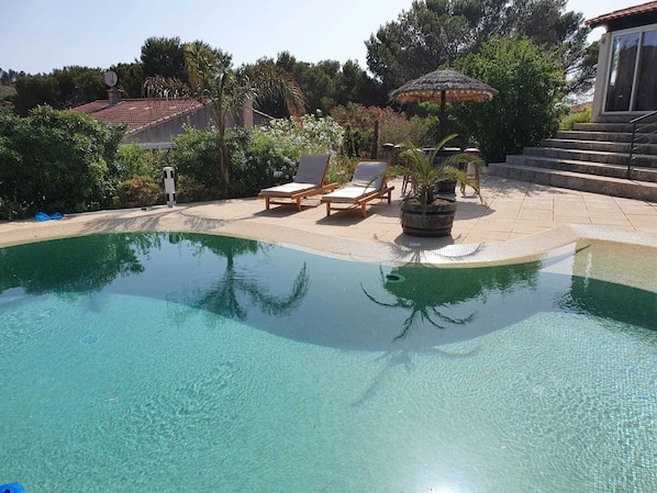 Vue sur piscine