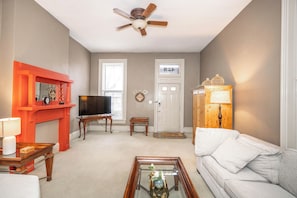 Curl up in the stylish living room & stream all your favorite entertainment