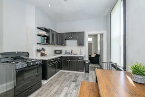 This unit’s sleek, updated kitchen offers ample space & every home comfort