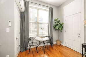 Enjoy meals together or lounge the day away at the cozy dining table