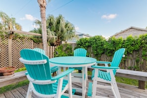 Dine under the stars or enjoy your lunch for breakfast on the deck