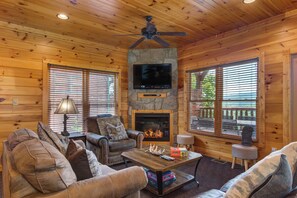 Views To Die For's cozy living area