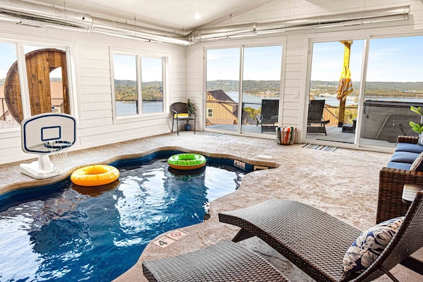 Amazing Lake Views from Your Private Heated Indoor Pool! Call 417-343-8064. Private owner