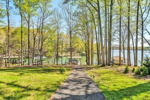Enjoy easy lake access with a gently sloped lawn that is perfect for relaxing.