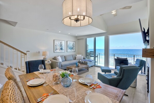 Dining and living area