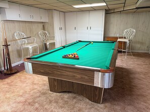 After a day of enjoying area attractions
enjoy some time at the billiards table