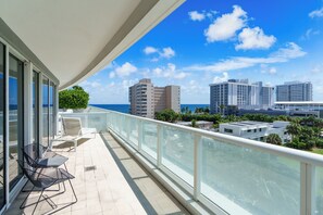 expansive balcony with ocean views
