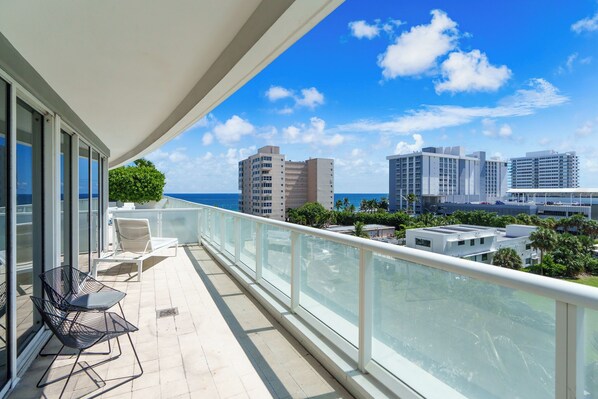 expansive balcony with ocean views