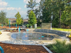 Splash pad for kids in the neighborhood