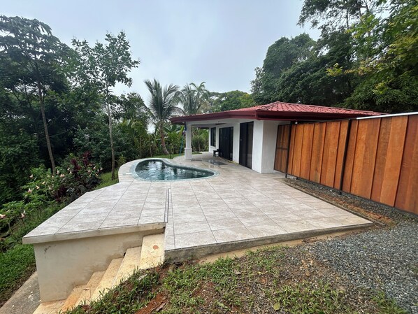 Very private house with Mature fruit trees and flowers