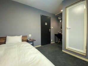 Example of a single room with a moderate bathroom