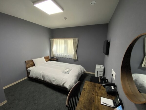 Example of a single room with a moderate bathroom