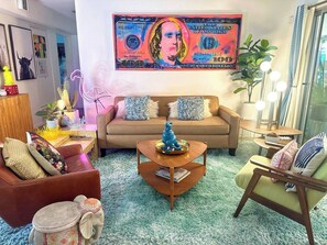 Time to chill with your crew in the Living Room. 