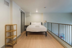 Ideal sleeping arrangement: queen bed in the bedroom area plus cozy sofa bed in the living space!