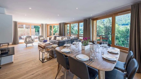 Dining and living area