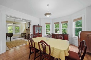 Gather for meals together at the dining table, with space for 6