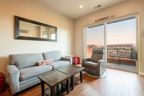 Newpark Terrace 57-Living room, balcony