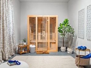 Sweating it out in style!  This sauna is pure relaxation. ✨ #SpaDay