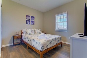 Relax and recharge in our beautifully furnished bedroom, offering all the comforts of home.